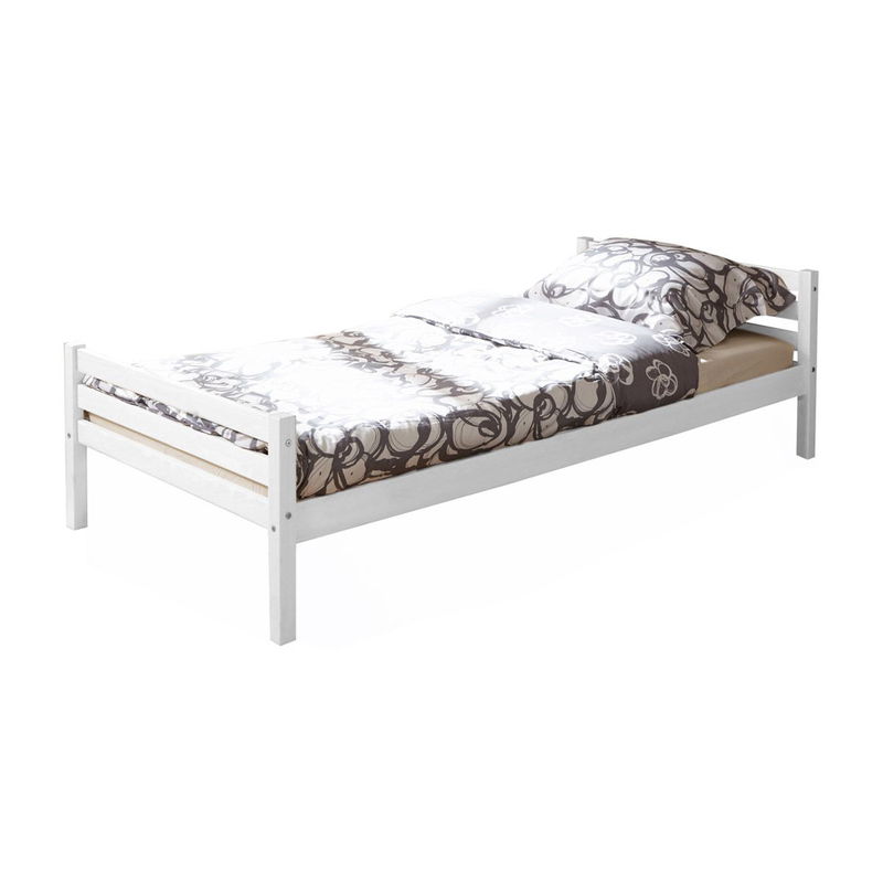 babyonlineshop Ticaa Nadine Einzelbett Kiefer weiß 90 x 200 cm Massivholz Muttertagsangebot