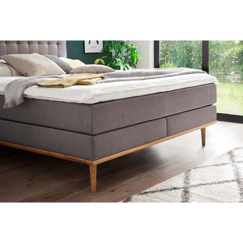 babyonlineshop Meise Möbel Massello Boxspringbett 180 x 200 cm taupe Stoff - inklusive Lieferung Online Outlet
