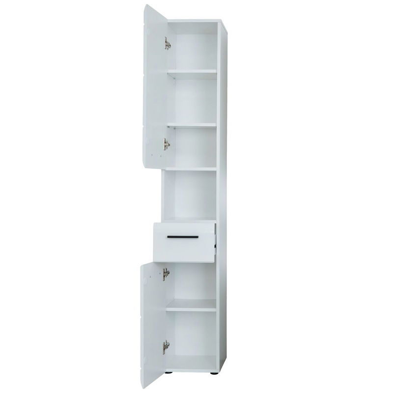 babyonlineshop trendteam Skin Hochschrank offenes Fach Weiß Hochglanz Kauf eins, bekomm eins gratis