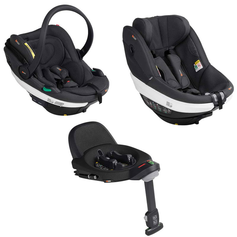 babyonlineshop BeSafe Go Beyond Babyschale und Beyond 360 Autositz mit Base Anthracite Mesh