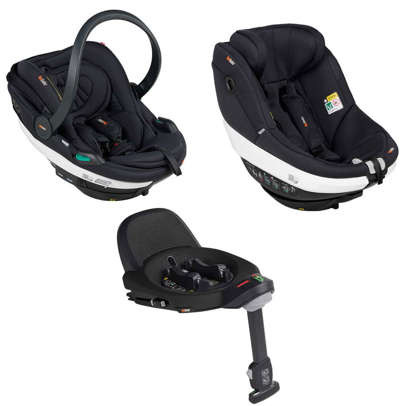 babyonlineshop BeSafe Go Beyond Babyschale und Beyond 360 Autositz mit Base Soft Breeze Black