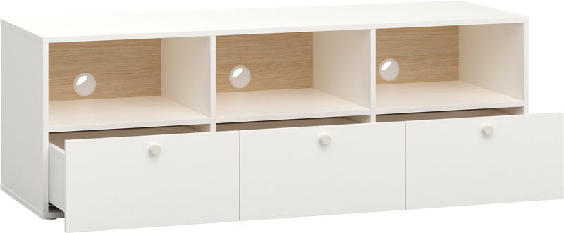 babyonlineshop Vox RELI - Schrank RTV breit mit Griff / Alabasterweiß Eiche hell Begrenztes Angebot