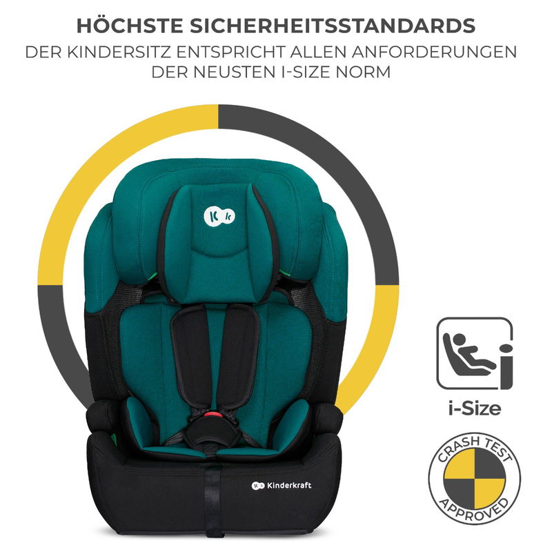 babyonlineshop Kinderkraft Comfort Up i-Size Kindersitz green 76 - 150cm 8kg Neuheiten