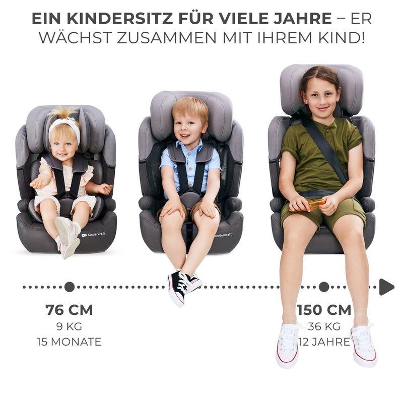 babyonlineshop Kinderkraft Comfort Up i-Size Kindersitz green 76 - 150cm 8kg Neuheiten