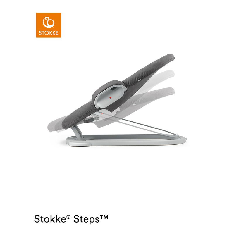 babyonlineshop Stokke® Steps™ Bouncer White Deep Grey Babywippe passend zum Hochstuhl Sonderangebote