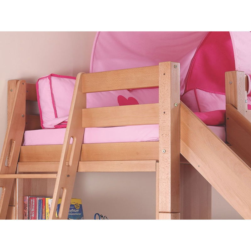 babyonlineshop Relita SKY Etagenbett Buche massiv weiß inkl. Regal & Rutsche - zu 2 Einzelbetten umbaubar Bis zu 55% Rabatt
