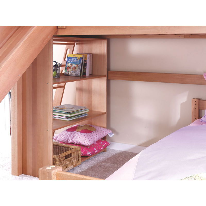 babyonlineshop Relita SKY Etagenbett Buche massiv weiß inkl. Regal & Rutsche - zu 2 Einzelbetten umbaubar Bis zu 55% Rabatt