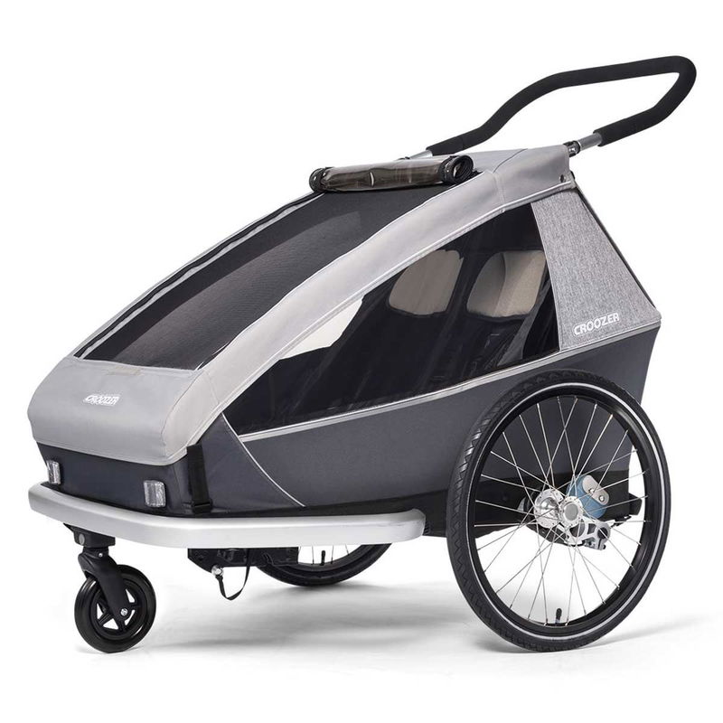 babyonlineshop Croozer Kid Keeke 2 Stone grey 2in1 Fahrradanhänger & Buggy-Set Sonderangebot