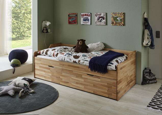 babyonlineshop Relita LILLY Kojenbett 90x200 Buche massiv natur lackiert