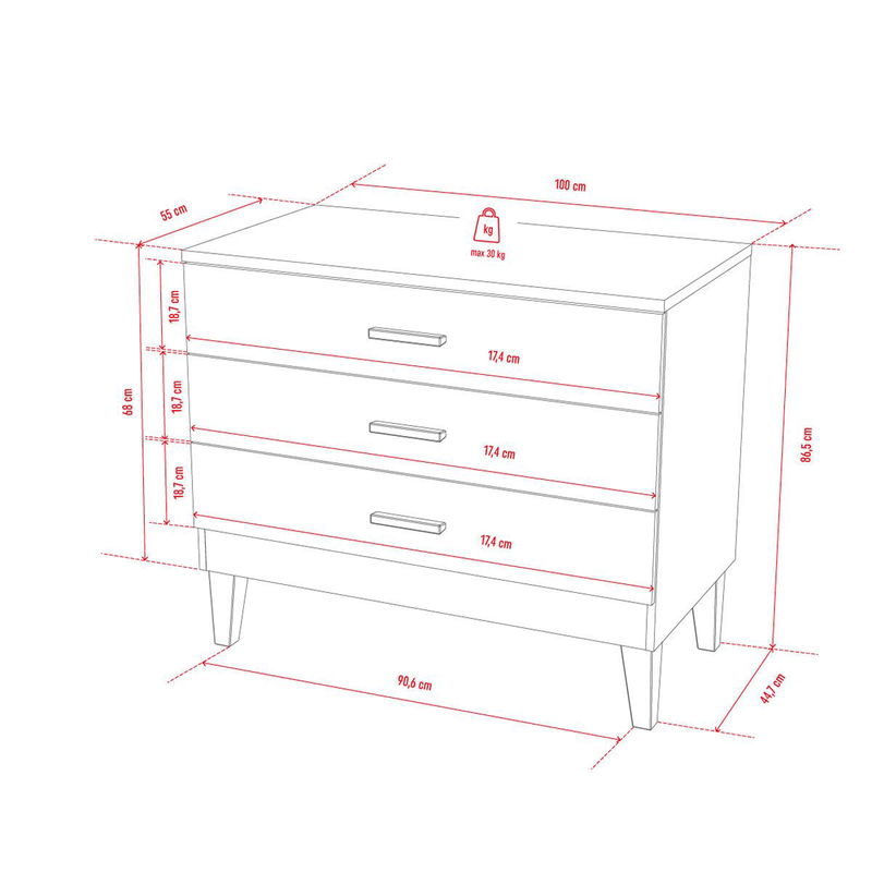 babyonlineshop VOX Lounge Kommode grau/eiche Exklusive Angebote