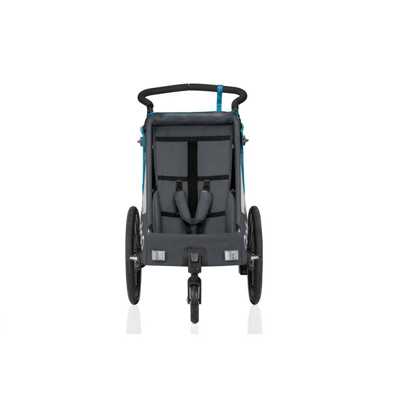 babyonlineshop Qeridoo Qupa1 Blue Fahrradanhänger 360-Grad-Buggyrad und Deichsel Fabrikladen