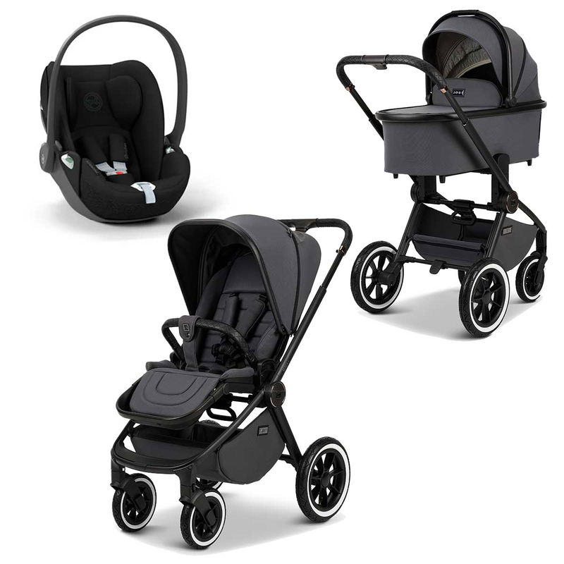 babyonlineshop Moon Resea Plus Kinderwagen-Bundle anthrazit/black matt
