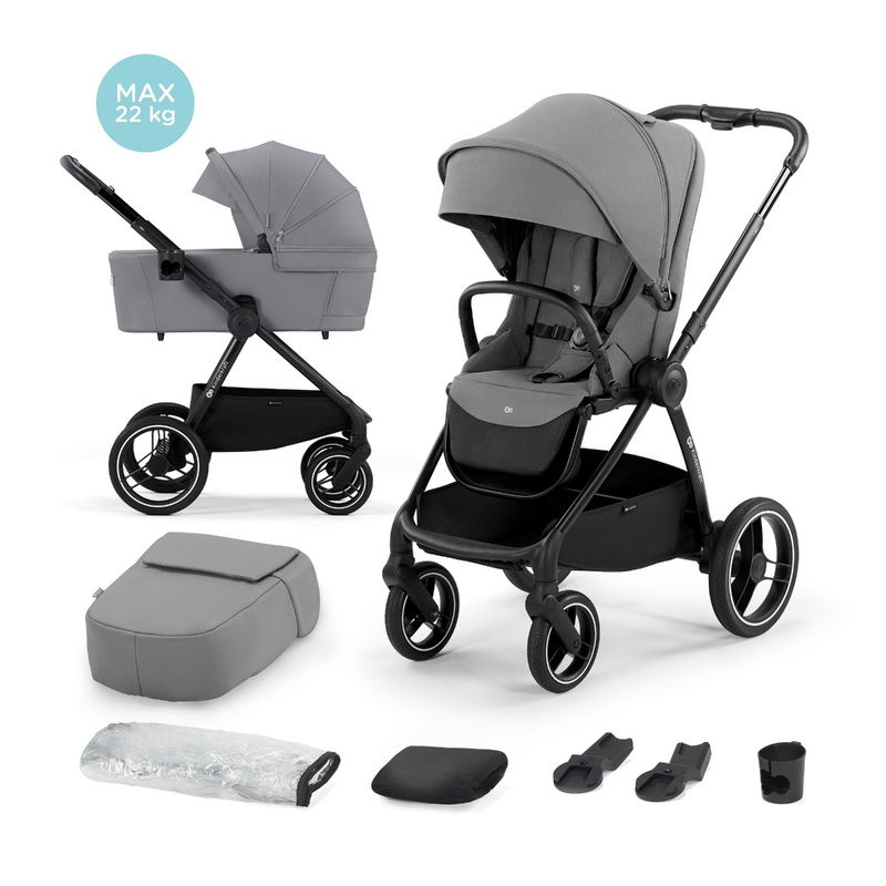 babyonlineshop Kinderkraft NEA Kinderwagen 2in1 Platinium Grey Black Friday Preise