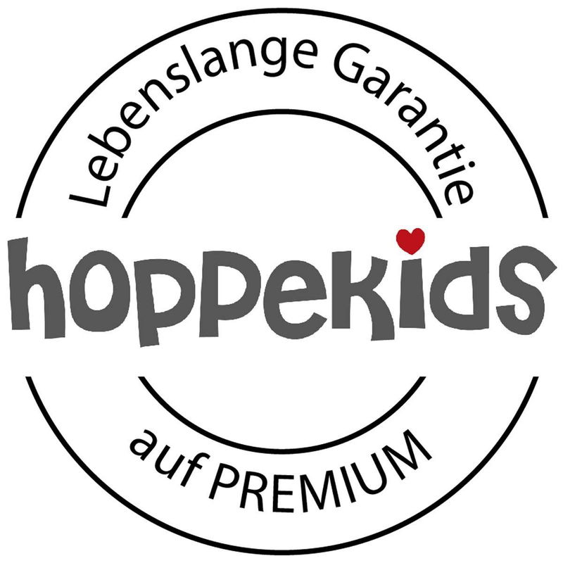babyonlineshop Hoppekids Hochbett ECO Luxury 90x200 cm mit gerader Leiter Tischplatte & Lounge-Ecke Black Friday