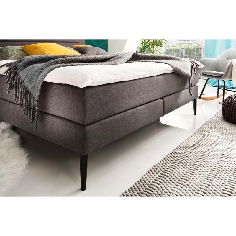 babyonlineshop Meise Möbel Massello Boxspringbett 180 x 200 cm anthrazit Stoff - inklusive Lieferung Osterangebot