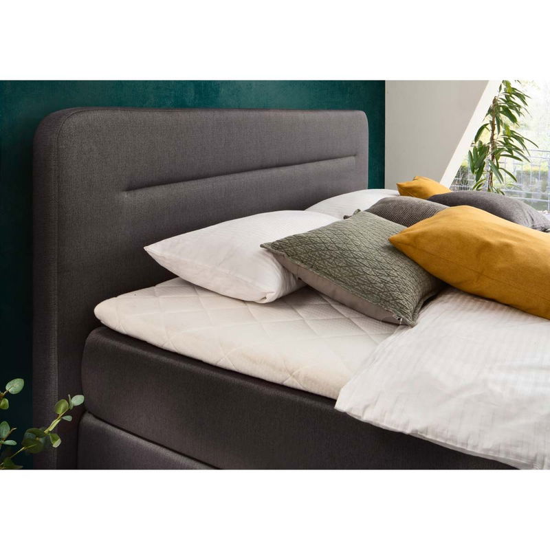 babyonlineshop Meise Möbel Massello Boxspringbett 180 x 200 cm anthrazit Stoff - inklusive Lieferung Osterangebot