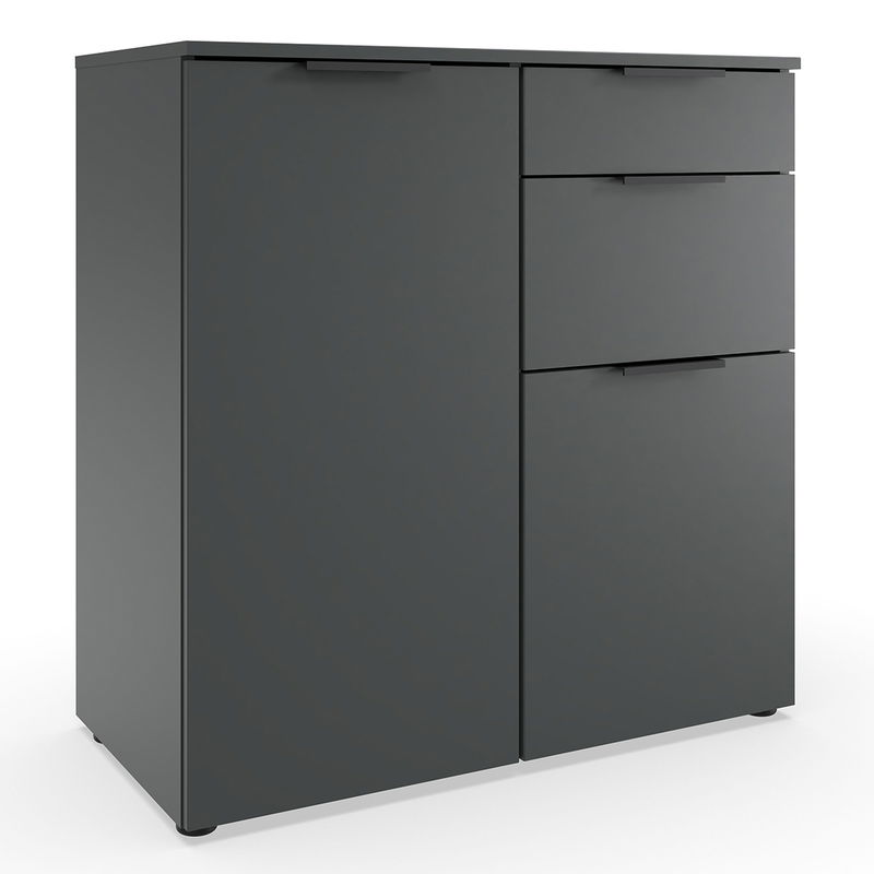 babyonlineshop Wimex level36 black A Kombikommode 1T 3S Graphit Jubiläumsangebot