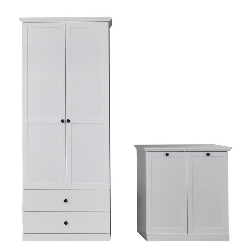 babyonlineshop trendteam Baxter Garderoben-Set 2-teilig weiß Dekor