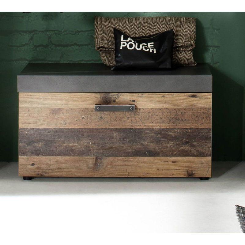 babyonlineshop trendteam Indy Garderoben-Set 2-teilig Old Wood / Graphit Grau Saisonale Angebote