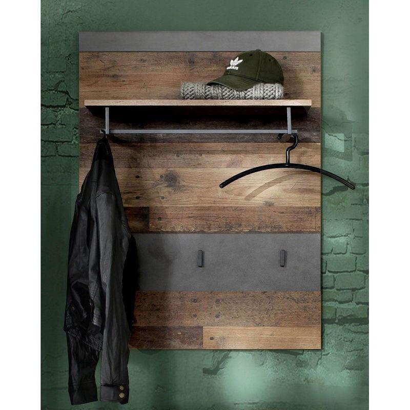 babyonlineshop trendteam Indy Garderoben-Set 2-teilig Old Wood / Graphit Grau Saisonale Angebote