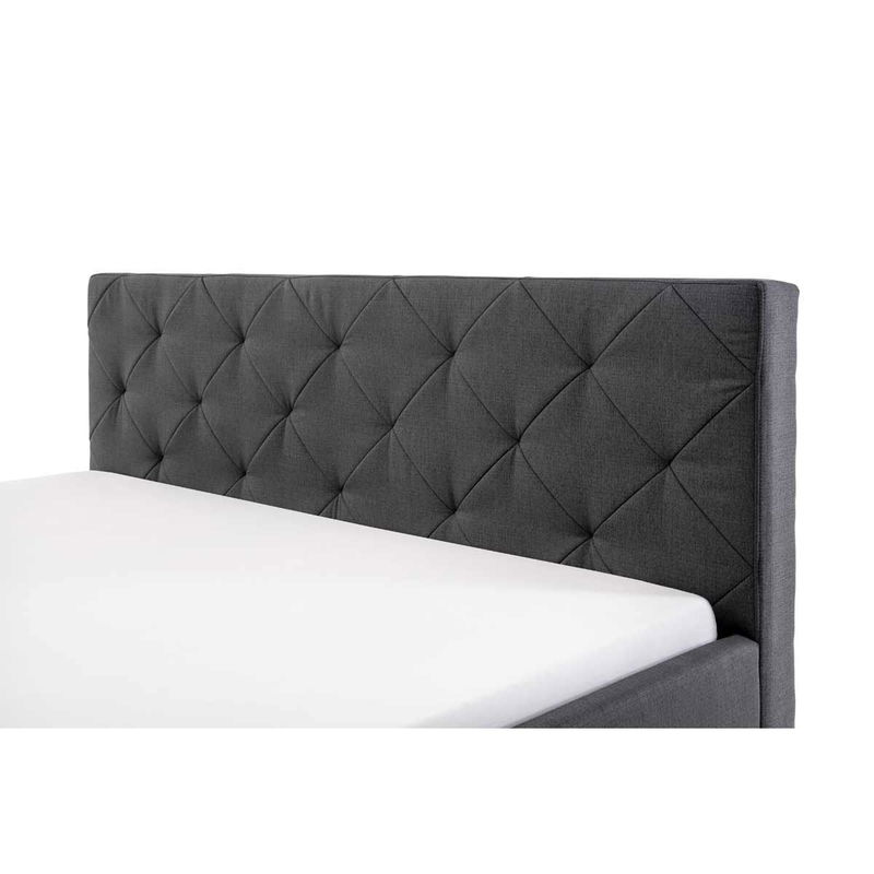 babyonlineshop Meise Möbel Chicago Polsterbett anthrazit 180 x 200 cm mit Chromfüßen Riesige Ersparnisse