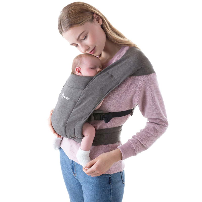 babyonlineshop Ergobaby Embrace Pure Black Babytrage für Neugeborene Großer Ausverkauf