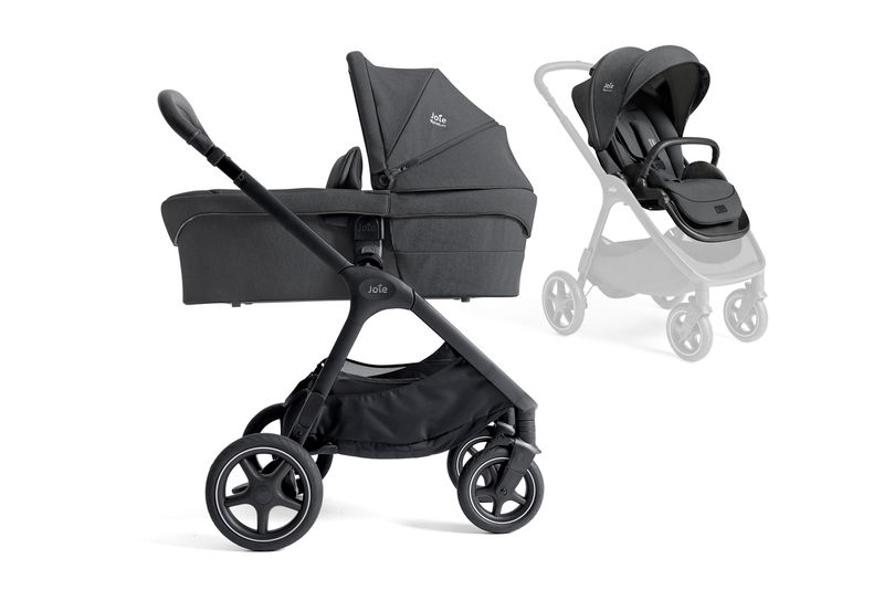 babyonlineshop Joie Signature Kombi-Kinderwagen Finiti inkl. Babywanne Ramble XL Ebony Verkauf