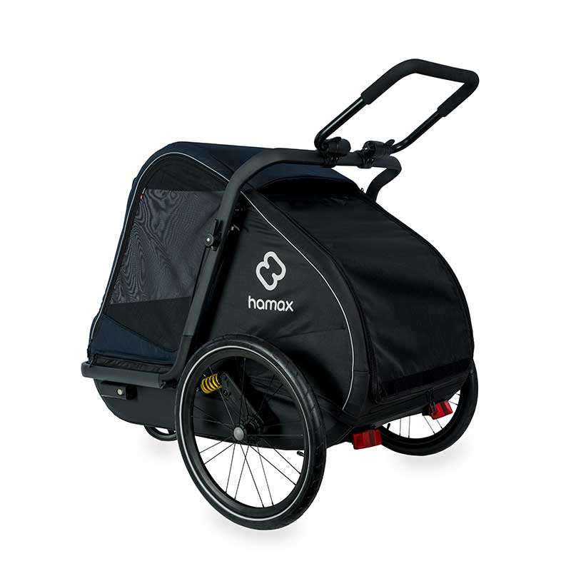 babyonlineshop Hamax Pluto L Hundeanhänger Fahrradanhänger Blau/Schwarz Rabatt