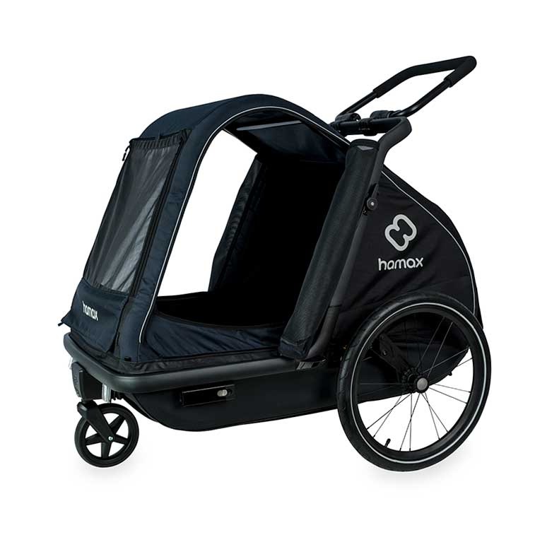 babyonlineshop Hamax Pluto L Hundeanhänger Fahrradanhänger Blau/Schwarz Rabatt