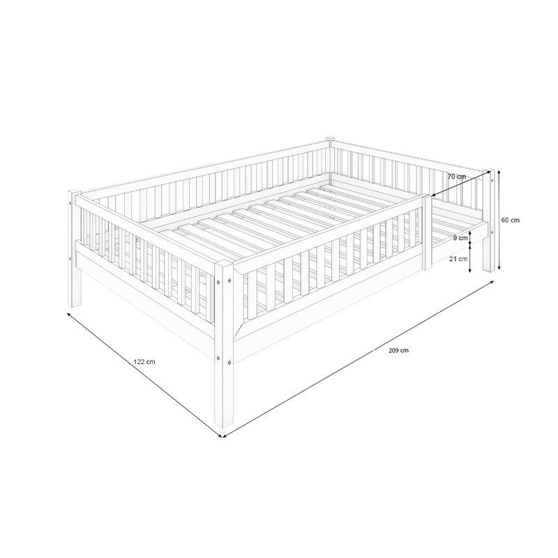 babyonlineshop Nature Kid Lilly Einzelbett natur 120x200 cm Online Shopping