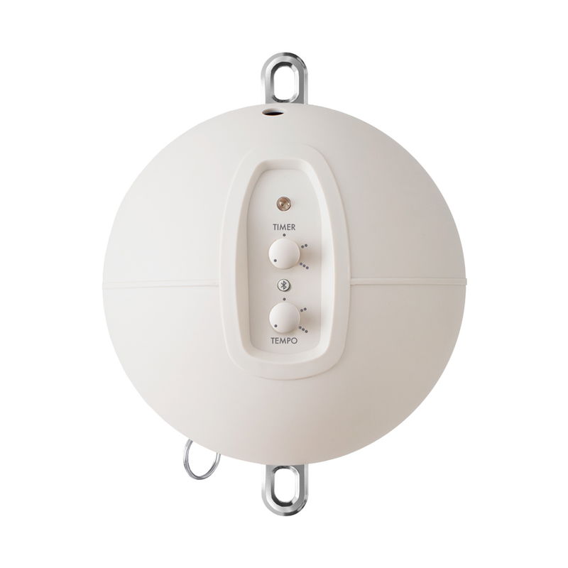babyonlineshop Moonboon Ökologische Zwillings-Federwiegen-Bundle Nature mit Motor Conect Gestell weiß Saisonschlussverkauf