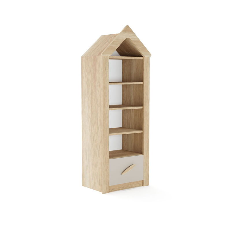 babyonlineshop Nature Kid My House Bücherregal Natur/Grau Heißer Verkauf