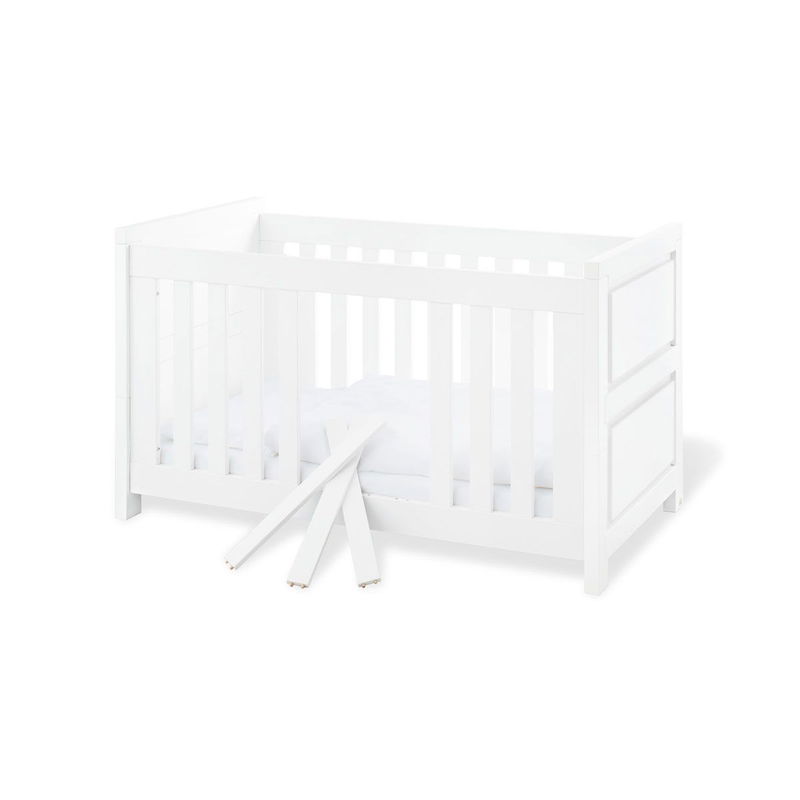 babyonlineshop Pinolino Milk Kinderbett 70x140 cm umbaubar zum Juniorbett - zum Toppreis Exklusive Angebote
