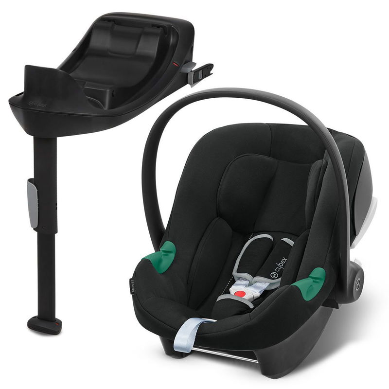 babyonlineshop CYBEX Aton B2 i-Size Babyschale Volcano Black inklusive Base One Gruppe 0+ Vierteljährliche Förderung