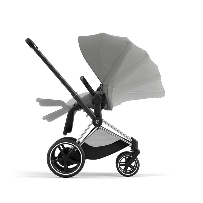 babyonlineshop CYBEX e-PRIAM Kinderwagen Mirage Grey Gestell wählbar New Generation Speichern exportieren