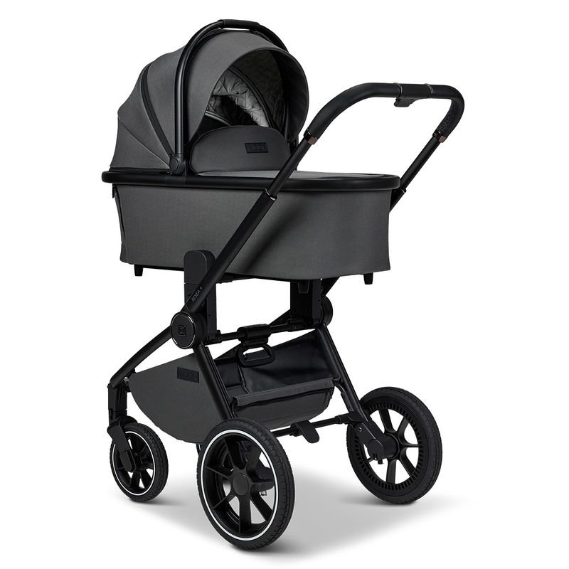 babyonlineshop Moon Resea Plus Kinderwagen Set mit Adpater und Babyschale Cosmo - anthrazit Black Friday Preise